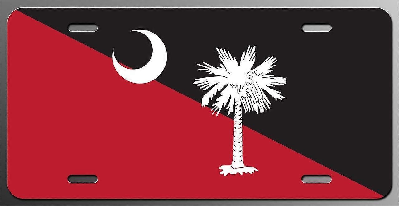 Placa de Licença da Faculdade Palmetto Tree Vanity Vanity Metal | Metal impresso UV | 6 polegadas por 12 polegadas | Carro Caminhão RV Trailer Wall Shop Man Cave | VL