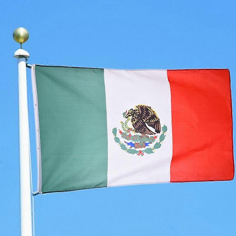 Mexican Flag No. 4 Polyester Flag For Courtyard Banner