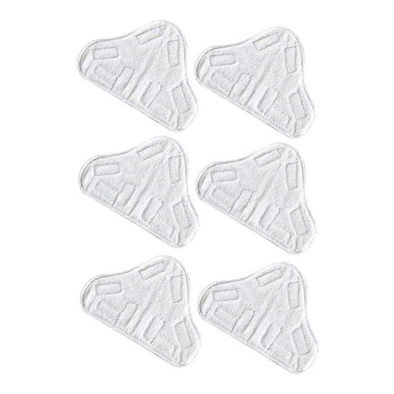 6Pcs Steam Mop Pads Quick Dry Simple Installation Labor-saving Fiber Steam Scrub Mop Replacement Pads for H20 Steam Mop JIKAIX