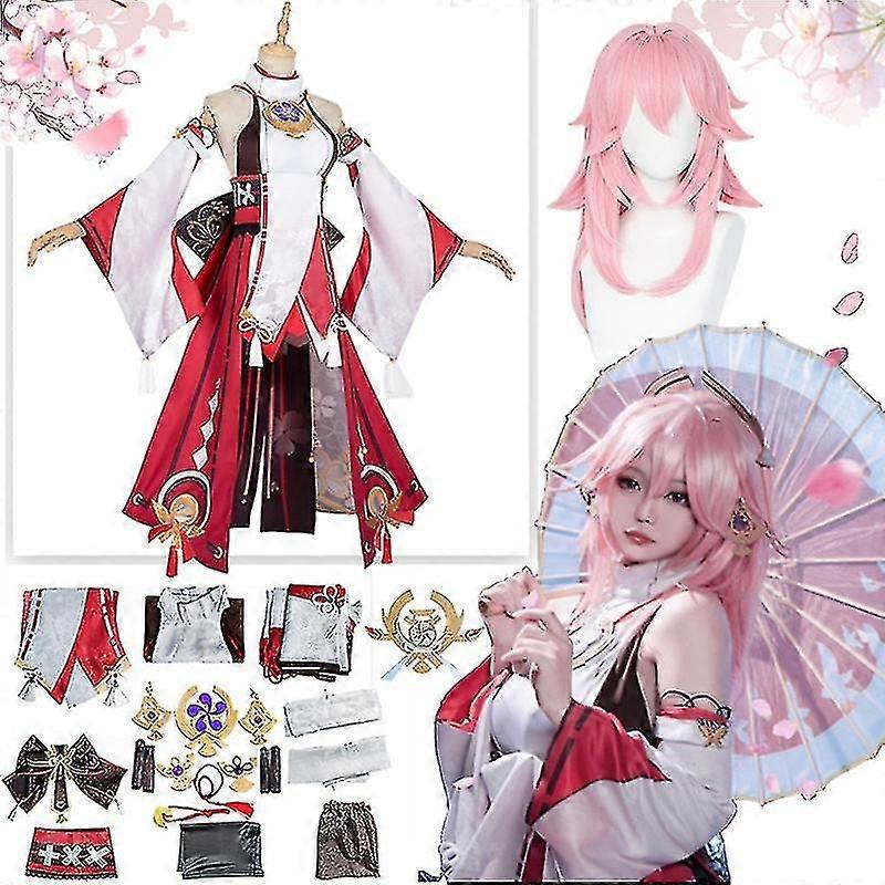 Genshin Yae Miko Guuji Yae Cosplay Costume Chinese Style Suit Halloween Anime Costume