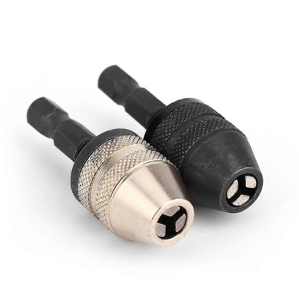 Keyless Drill Chuck Screwdriver Impact Driver Adaptor 1/4 '' Hex Shank Drill Bit Tool Convertor Adapter