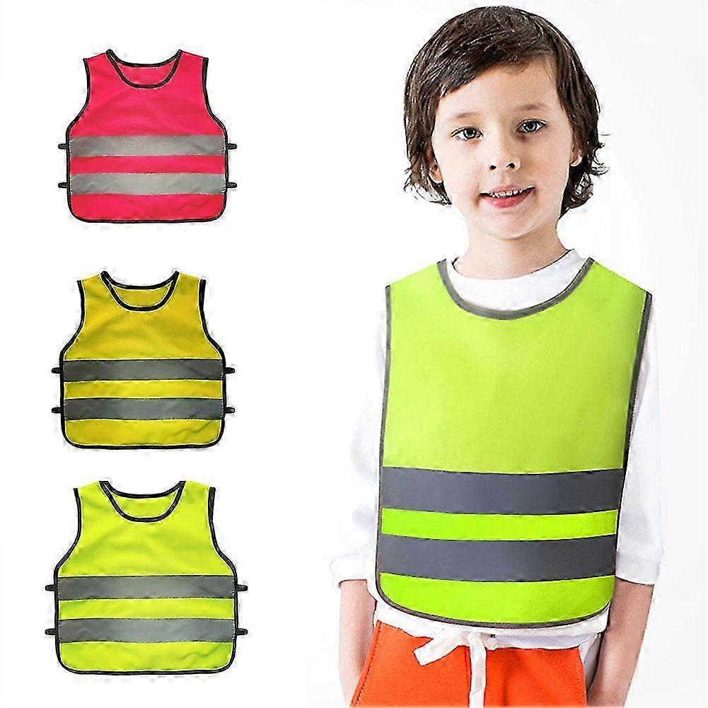 Barn, Pojkar, Flickor, Fluorescerande Tryckt Utomhus Säkerhetsväst Väst