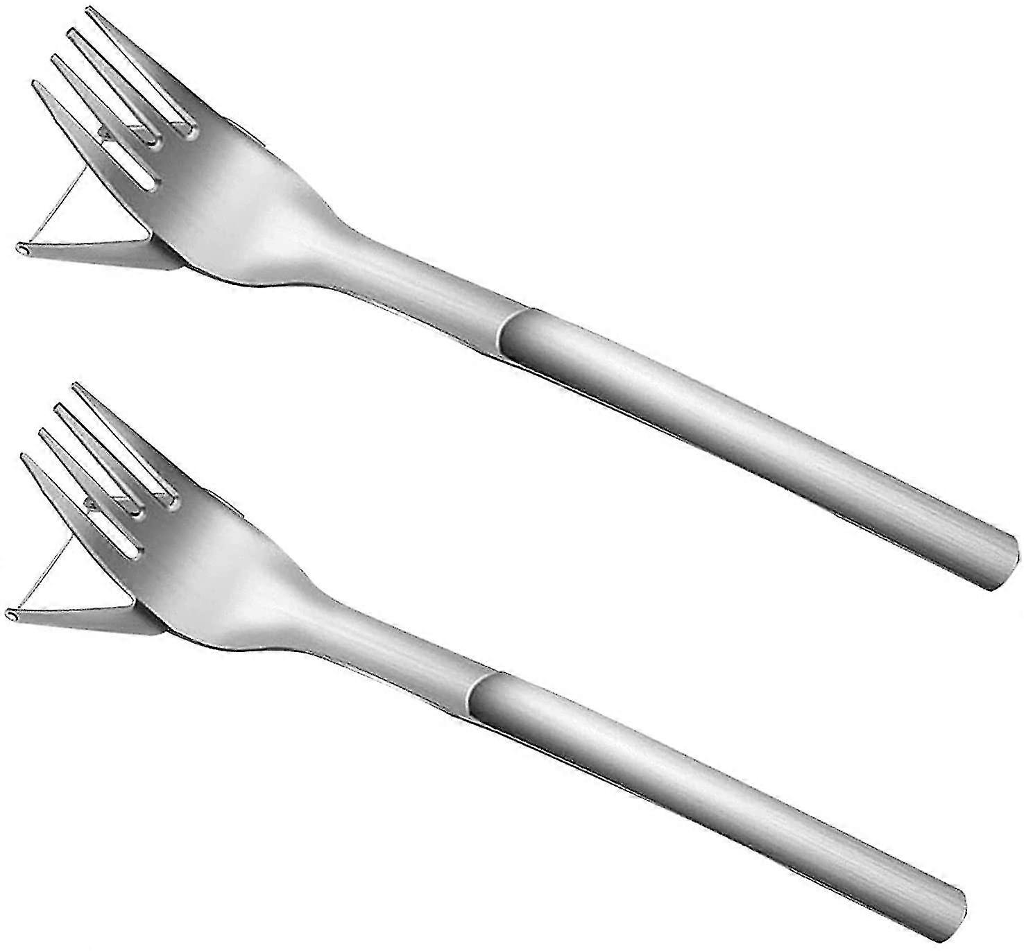 Trancheuse à fourche à pastèque 2 en 1, trancheuse à pastèque en acier inoxydable 2 pièces avec fourchette