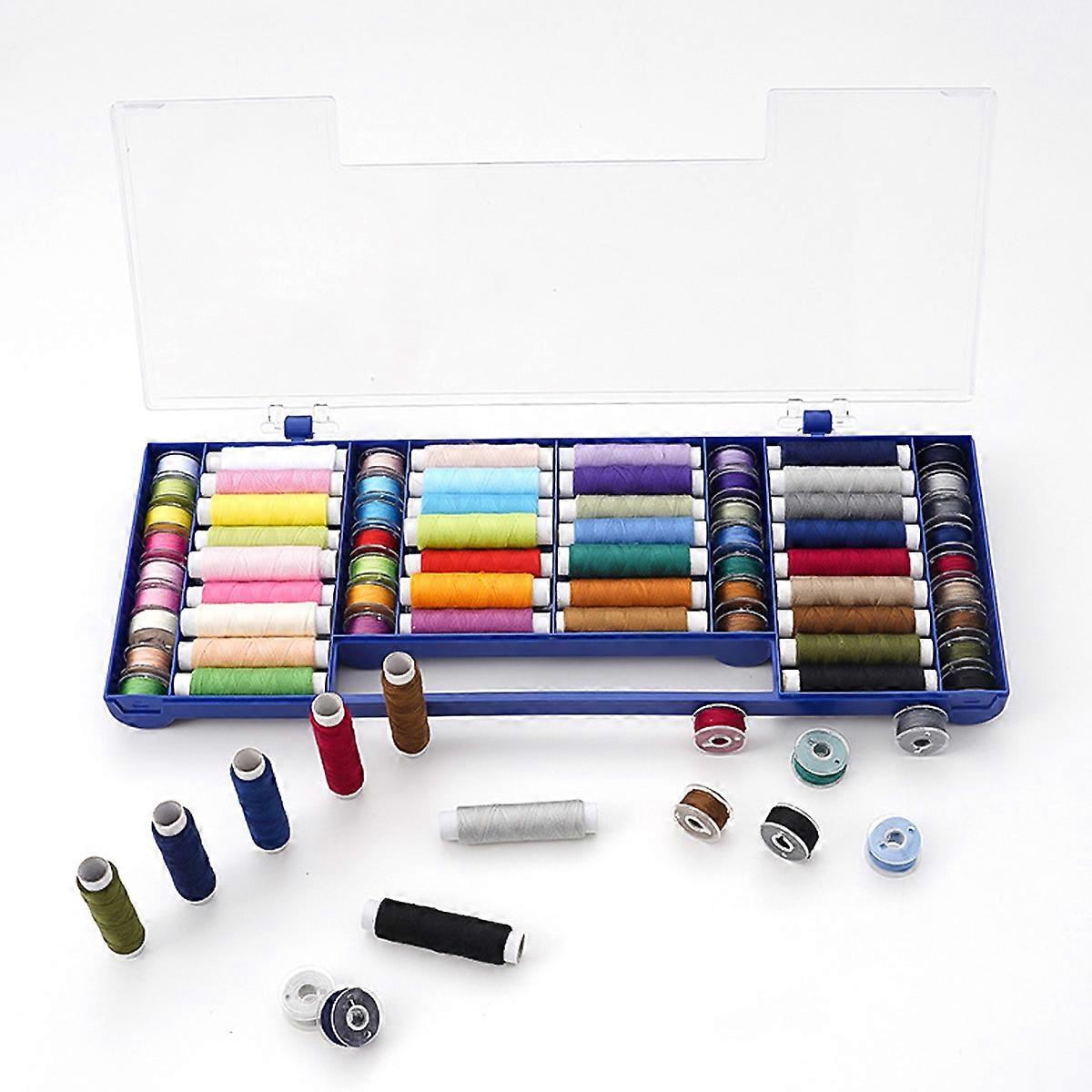 32 Color 64 Sewing Thread Kit Storage Box Sewing Machine Accessories Sewing Tools Kit