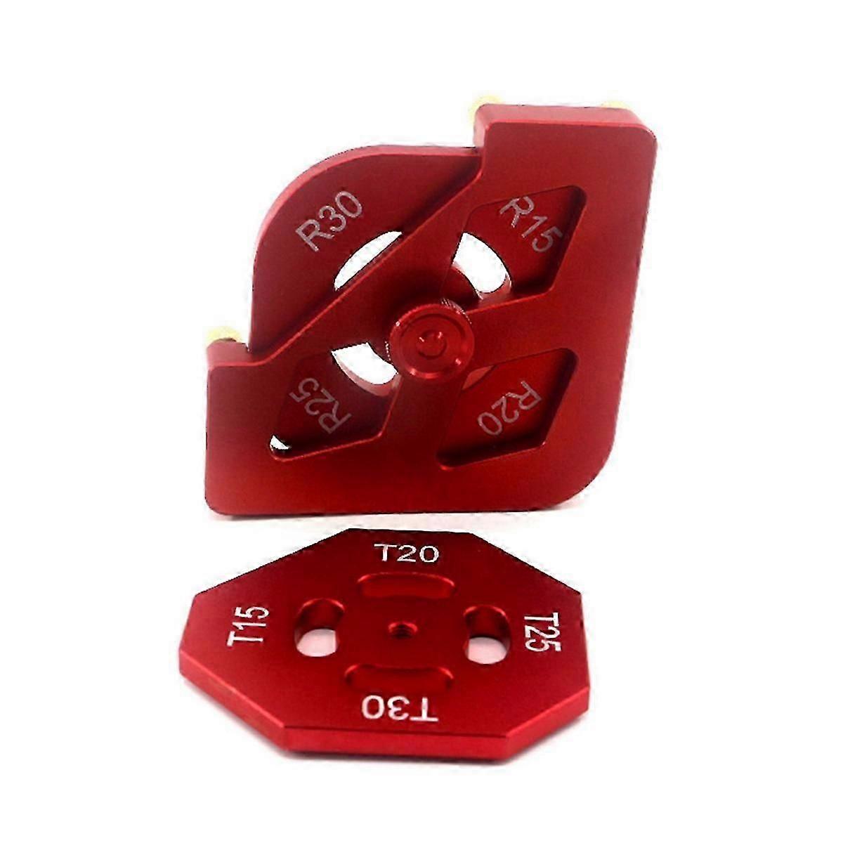 Dřevoobráběcí kulatý roh Zkosení Šablona Oblouk / T Rohový měřidlo Ořezávací stroj Wood Edge Jig Locat