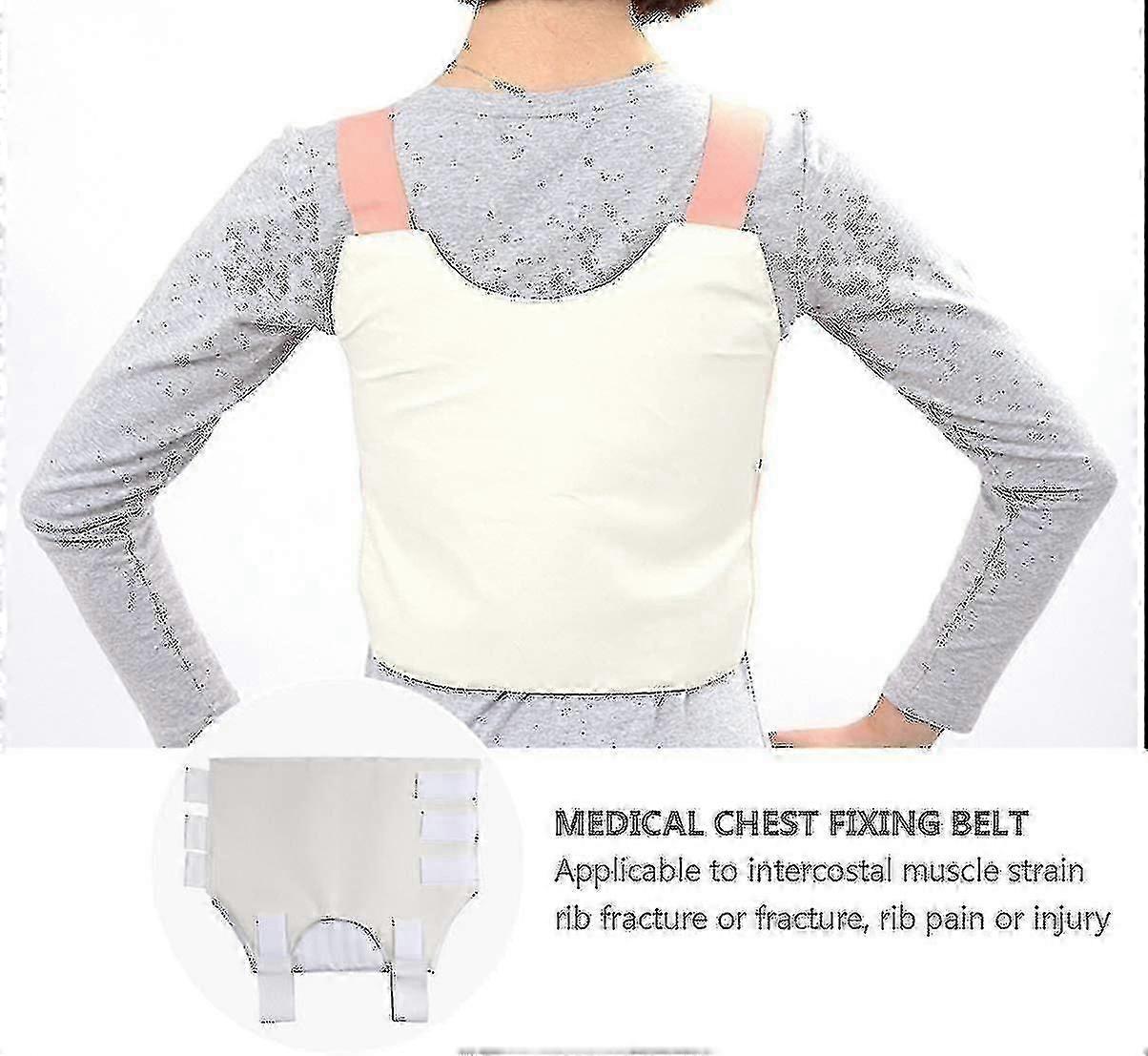 Sternum And Thorax Support Chest Brace Chest Wrap Belt Rib Protector Breathable Adjustable Belt Chest Binder For Rib Fracture Random Color L