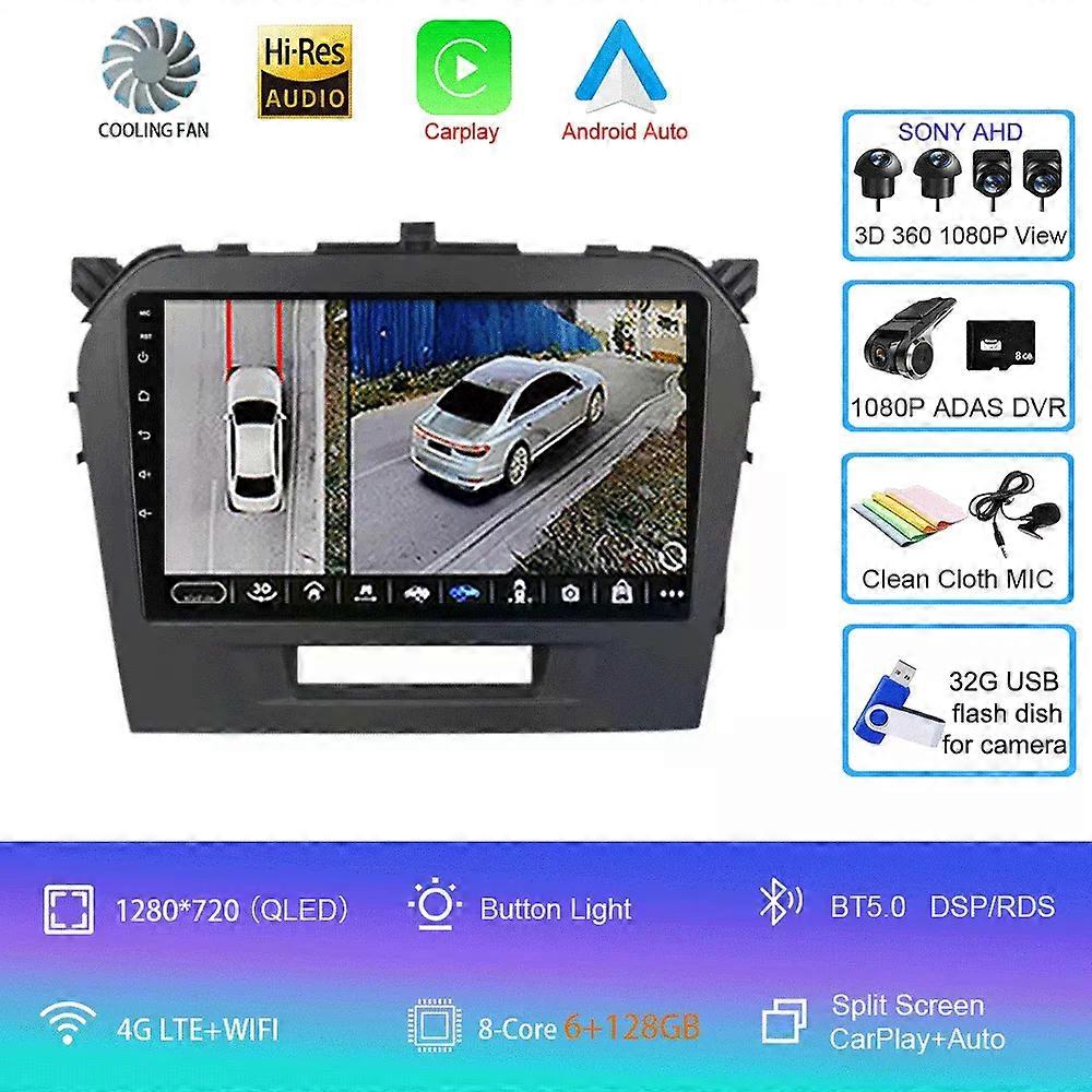 Android 14 Dsp Bt Araba Dvd Radyo Suzuki Vitara 4 2014 2015 2016-2018 Multimedya Video Oynatıcı Gps Carplay Auto 4g Lte Wifi