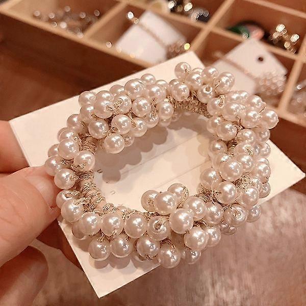 Accessoires pour cheveux en forme de queue de cheval perle [rose clair]