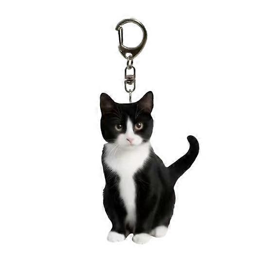 Acrylic Cat Key Chains Kitten Car Rearview Mirror Pendant Car Purse Bag