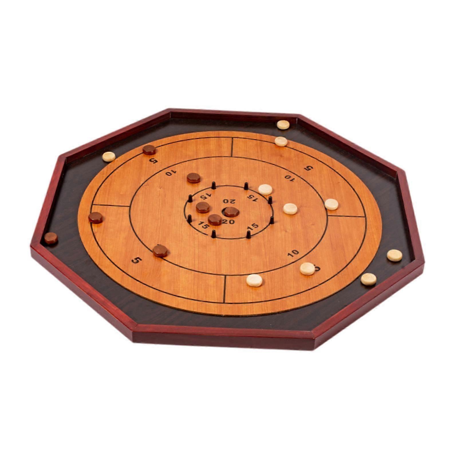 Tournament Crokinoles and Checkers Backgammon Set for Children Friends Adults