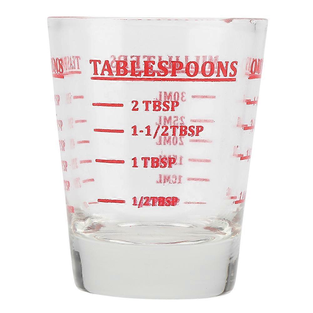 Small Glass Measuring Cup with 4 Scales for Kitchen Use