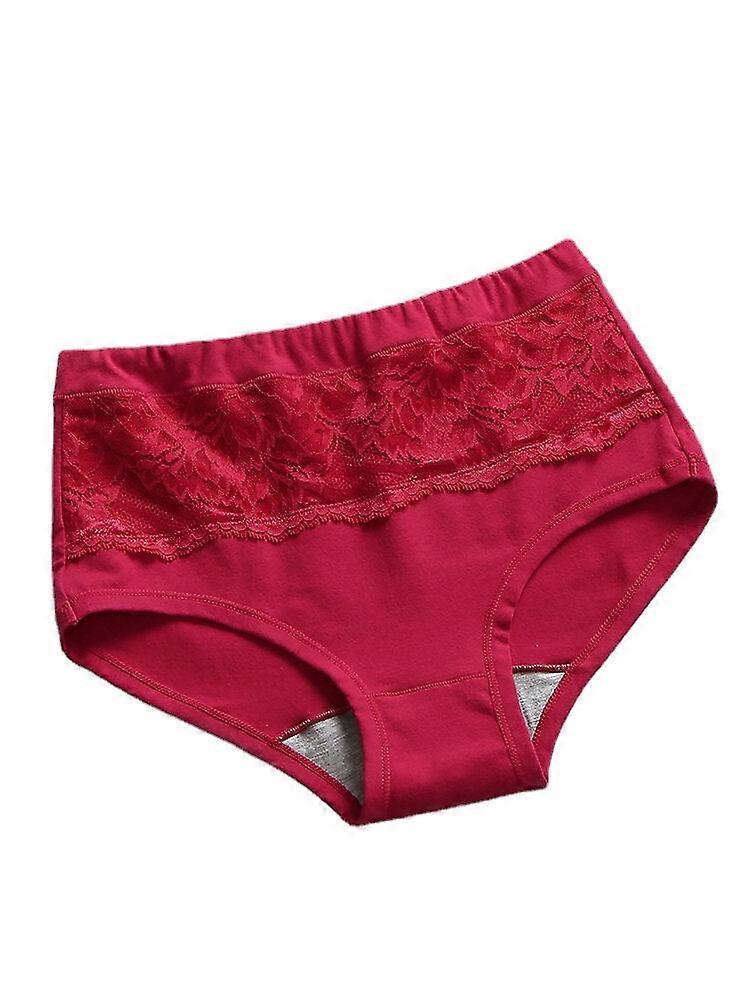 Women's Multi-color Lace Cotton Mid Waist Breathable Antibacterial Panties