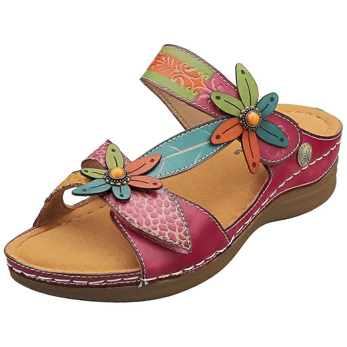 Laura Vita Biscuit 04 Womens Walking Sandals in Fucsia