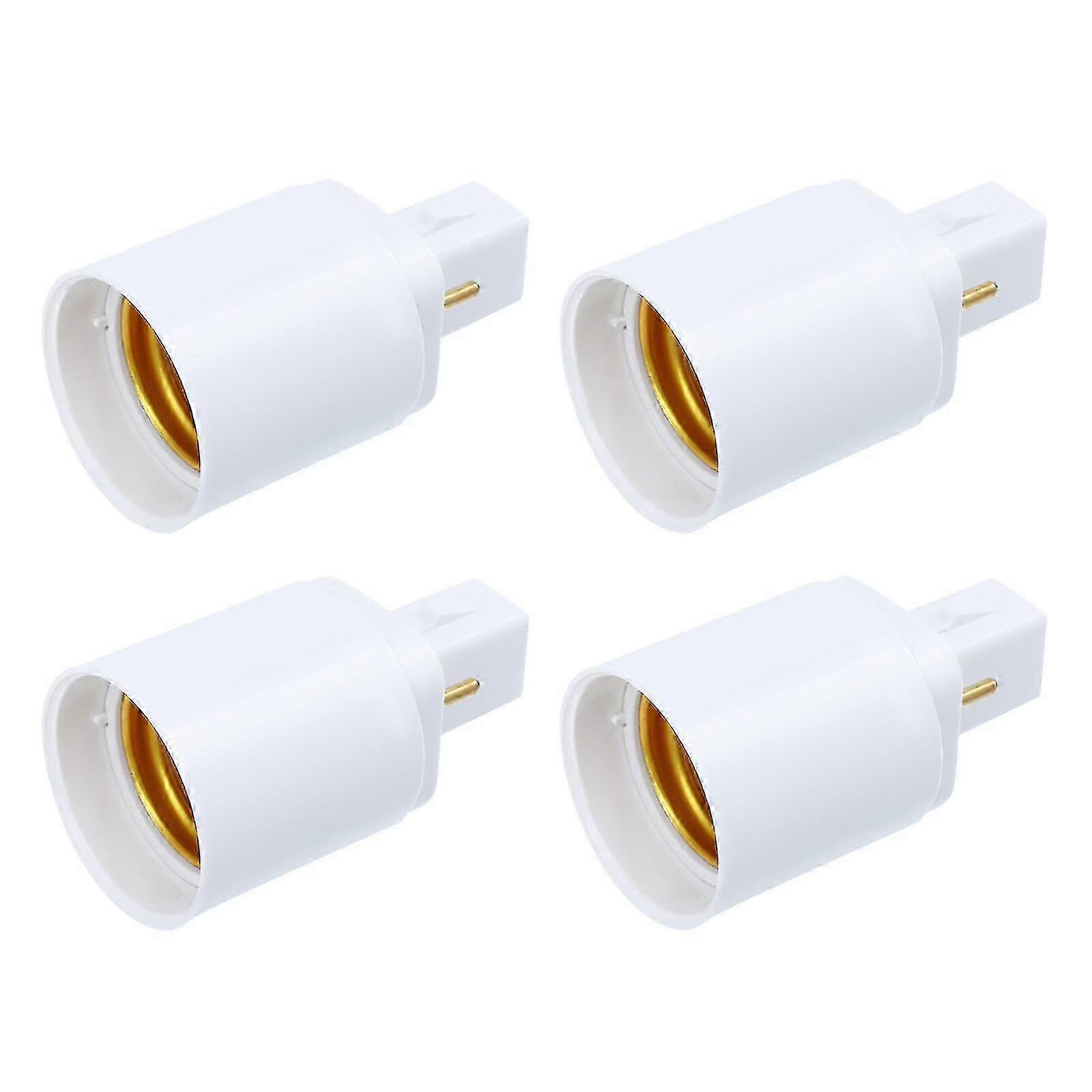 4pcs Adapter for G24D to E27 - Professional 2 Pin Light Bulb Socket Holder