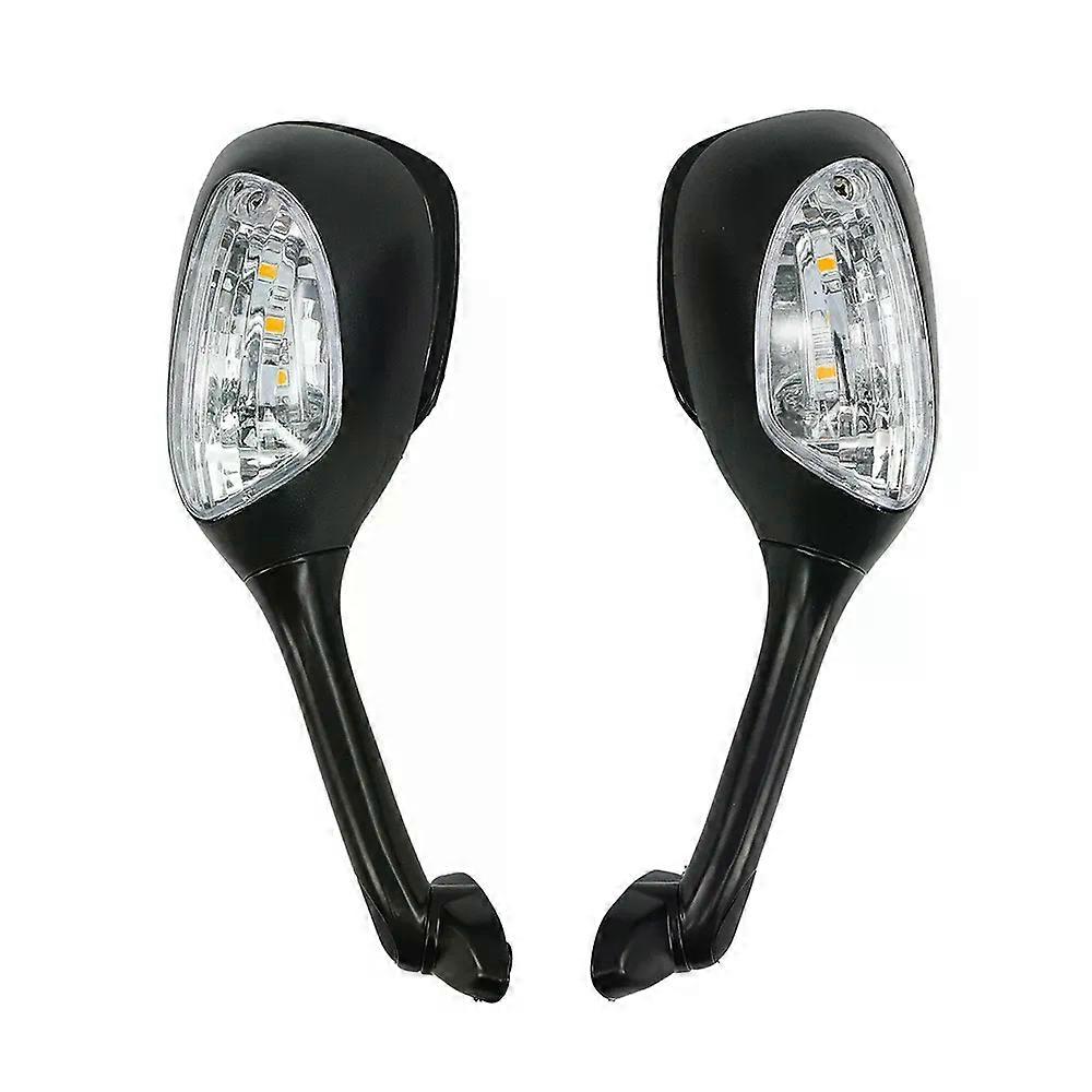 Motorcycle Rearview Mirror With LED Turn Signal Light Rear View Side Mirror For Suzuki GSXR 600 750 2006-2010 GSXR1000 SV1000/S