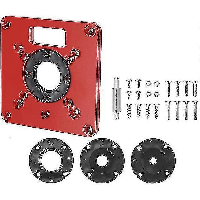Router Table Insert Plate 4 Rings Wood Router Engraving Machine Trimming Machine Flip Board For Diy Kit Woodworking