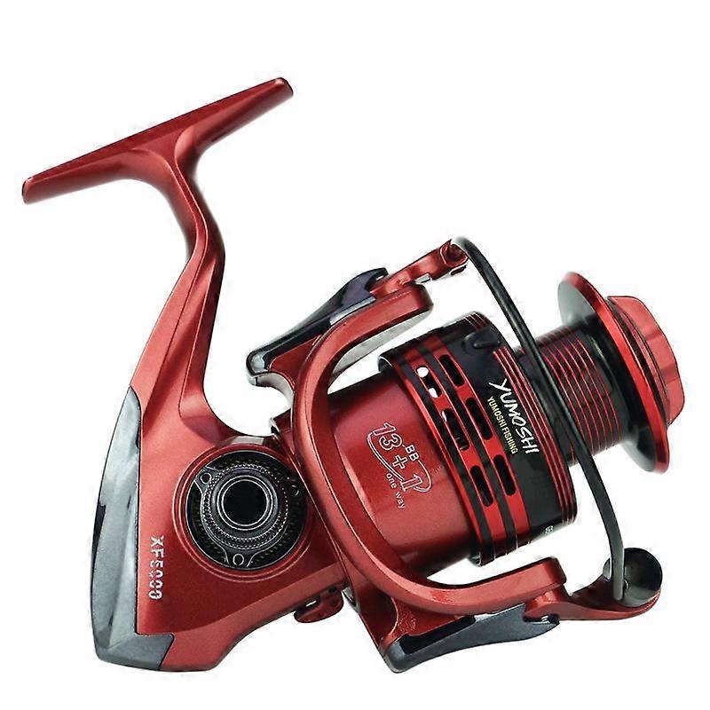 Spinning Baitcasting Reel 1000-7000 Ambidextrous Smooth 13+1 Ball Bearing Lightweight Aluminum Alloy Construction Fishing Reel Ideal for Anglers