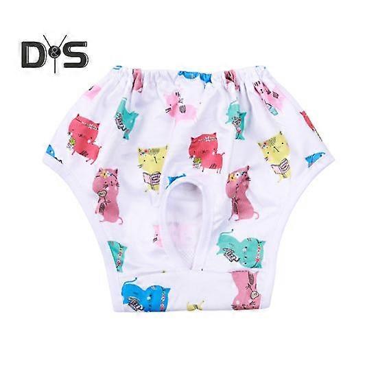 Dog Menstrual Pants Female Dog Diapers Briefs Elasticity Puppy Underwear Pet Menstrual Towel Prevent Male Dogs Heat Excitability Incontinence Cartoon