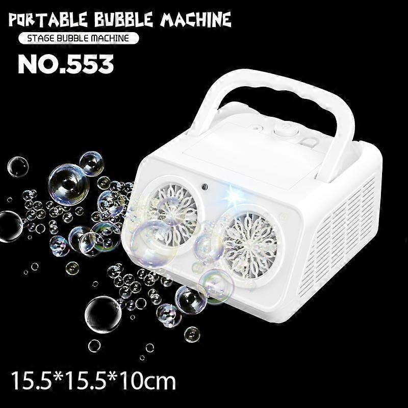 Automatic Bubble Machine Upgrade Bubble Blower with 2 Fans 20000+ Bubbles Per Minute Bubbles for Kids Portable Bubble Maker