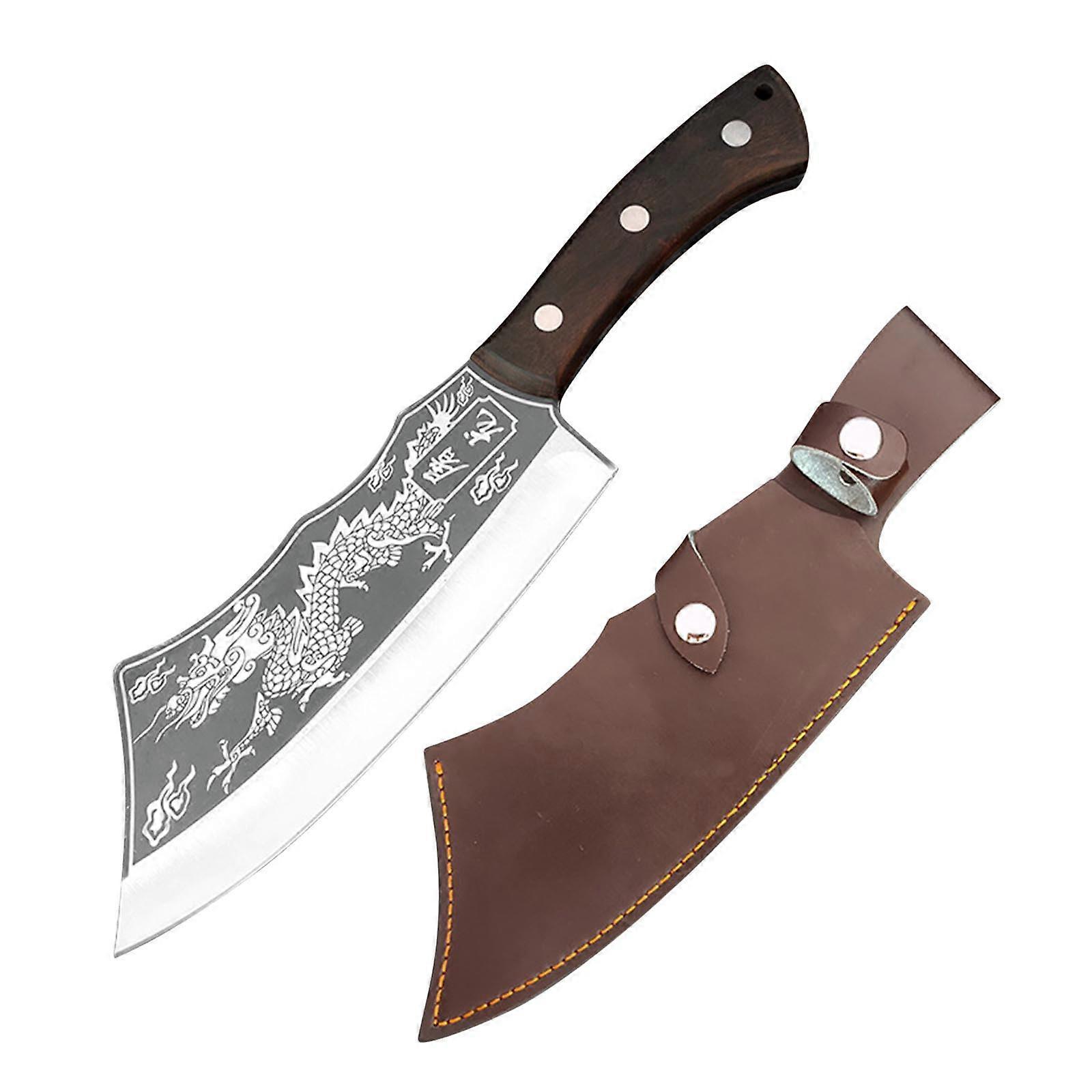 ذبح سكين اليد سكاكين المطبخ الفولاذية لقطع احتياجات تقطيع العظام والتقطيع بمقبض مع غمد CC