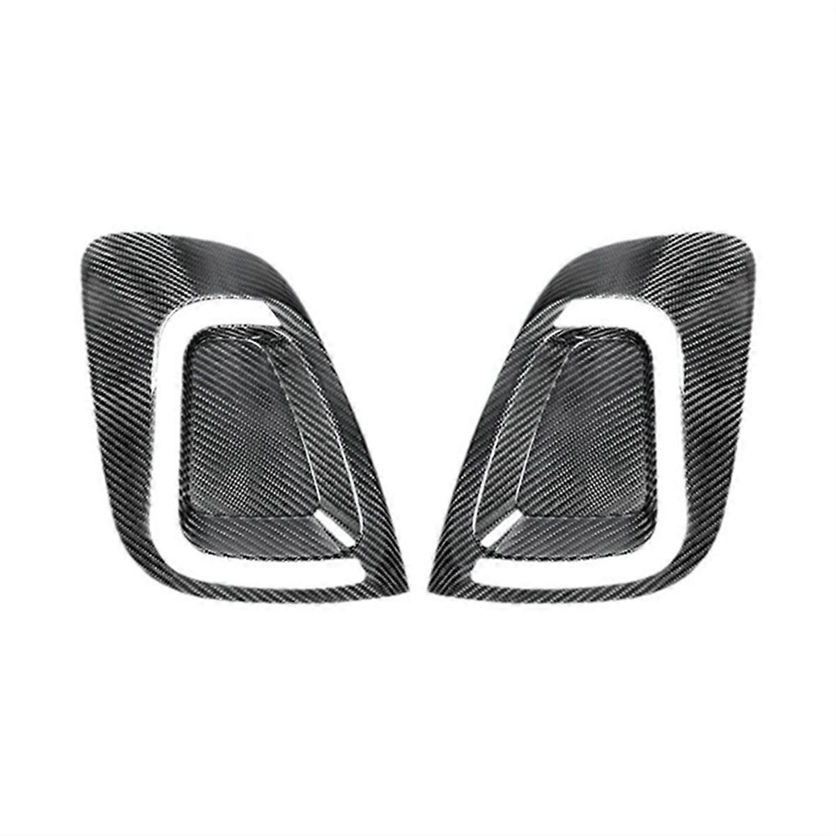 Real Carbon Fiber Car Rear Light Cover Taillight Eyebrow Frame Trim Decoration Protection for Fiat A
