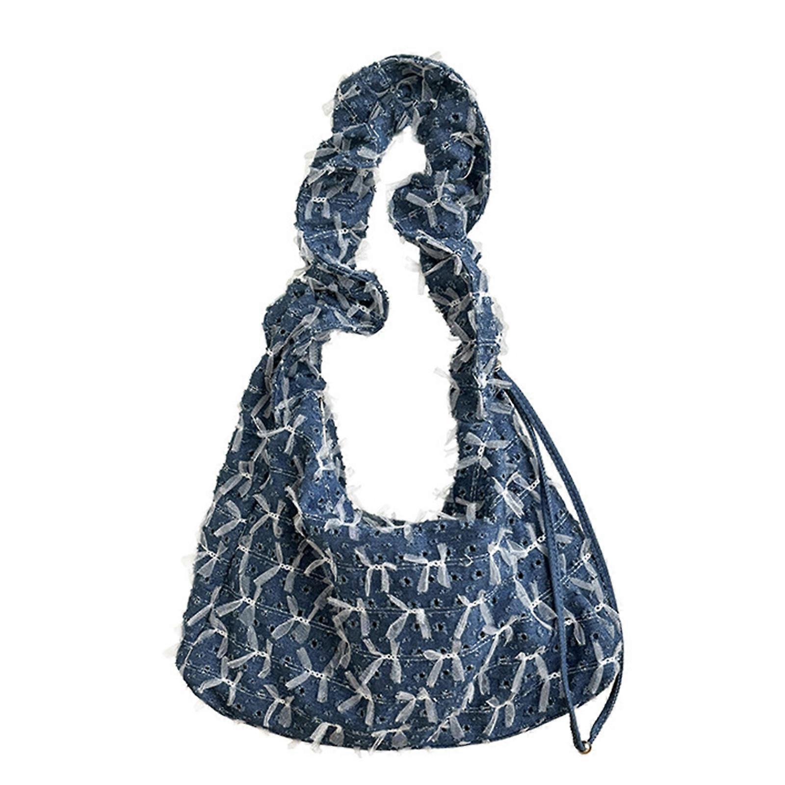 Unique Shoulder Bag Dumpling Underarm Purse Delicate and Practical Crossbody Pack Casual Messenger for Everyday Use Deep Blue