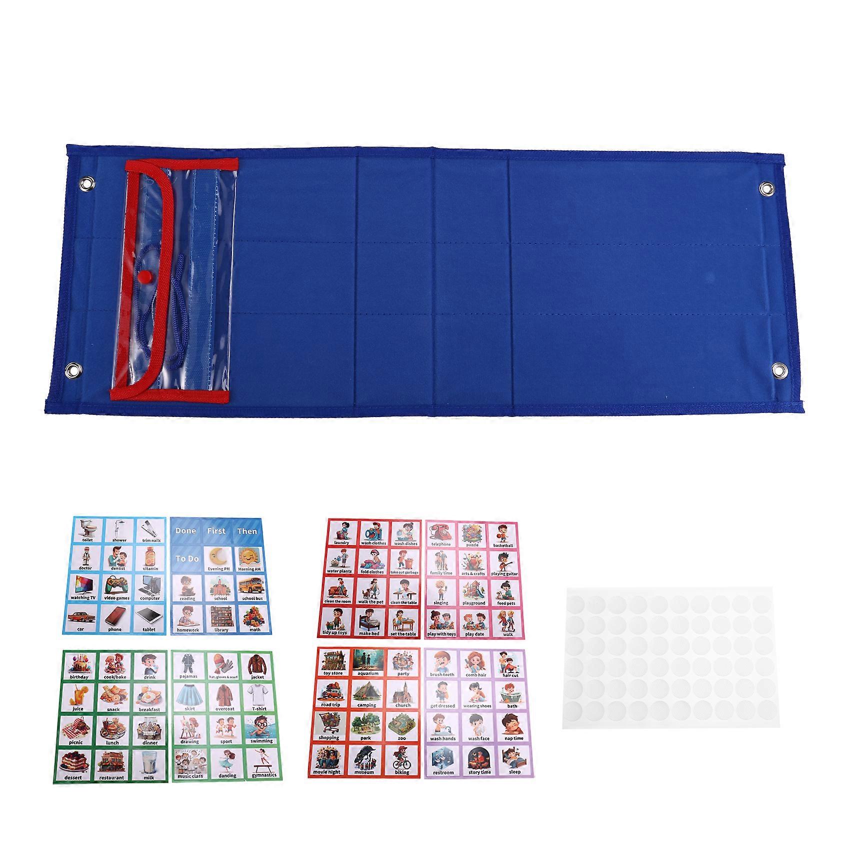 Visual Schedule for Kids Daily Routine Chart blue