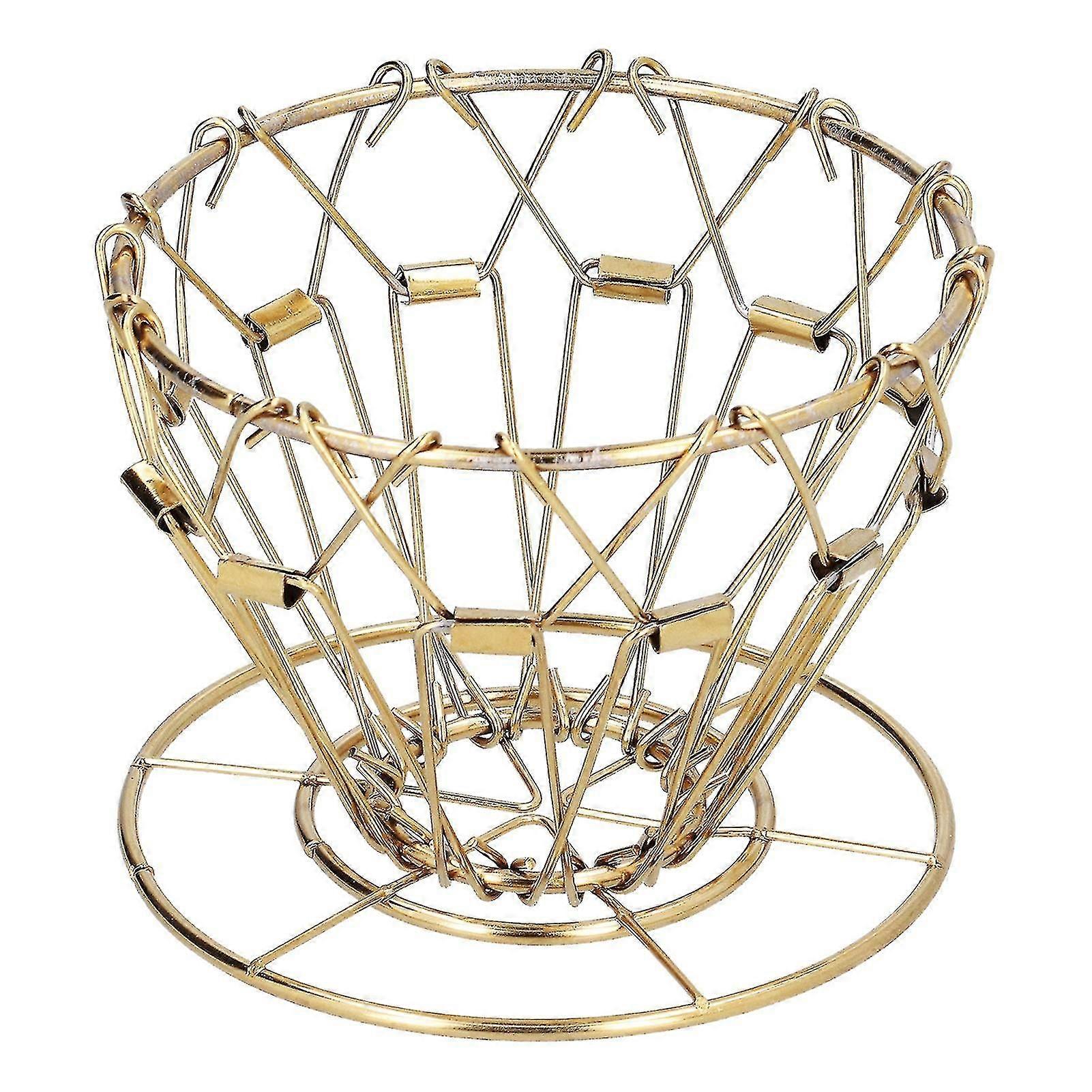 Handmade Stainless Steel Coffee Filter Holder, Foldable Cake-Type Design