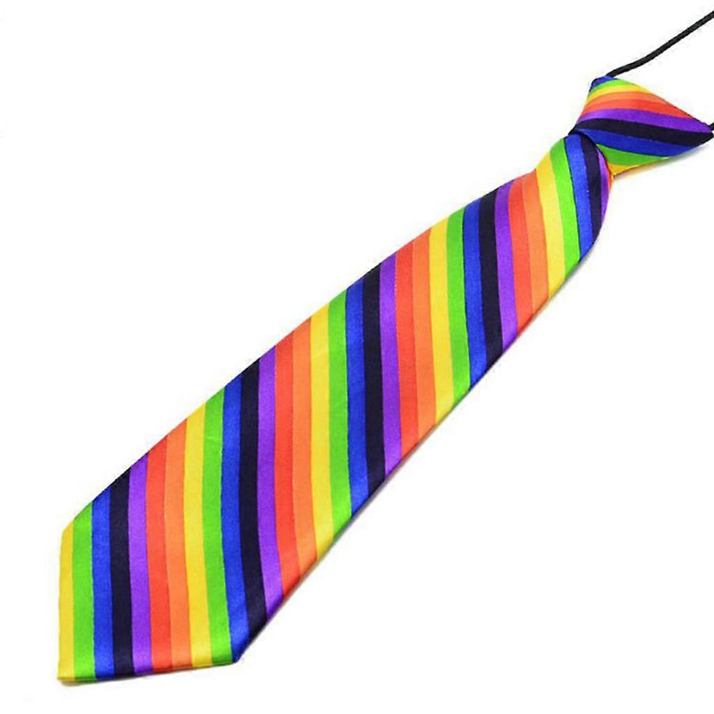 Pre-Legato Elastico Cravatta Arcobaleno Strisce Leopardo Ragazzi Bambini Cravatte di Seta Colore Costume