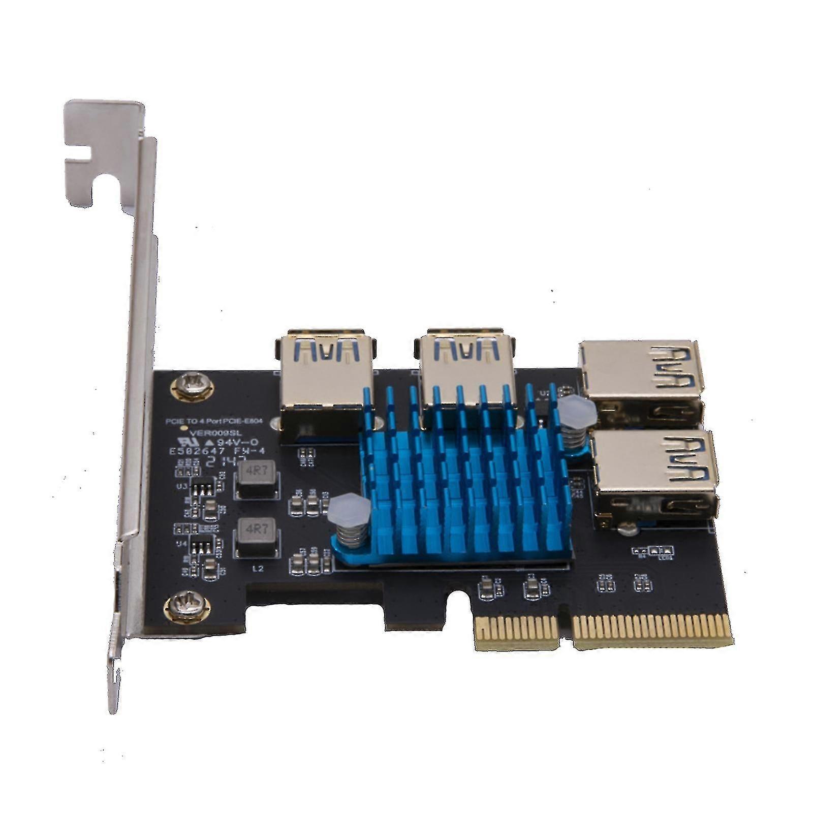 Pci-express 16x Slots Riser Card Pci-e 4x To External 1x Pci-e Usb 3.0 Adapter