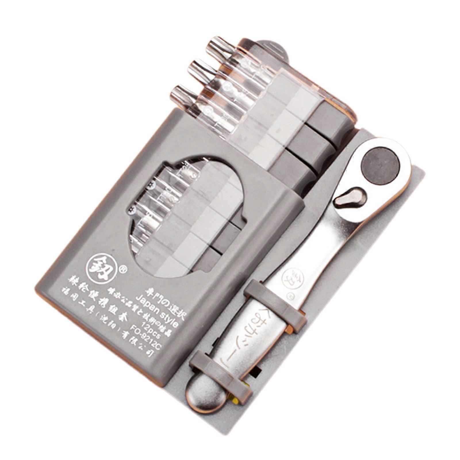 Hardware Mini Screwdriver 10 Batch Head Short Handle Positive And Negative Ratchet Wrench Combination Hand Tools