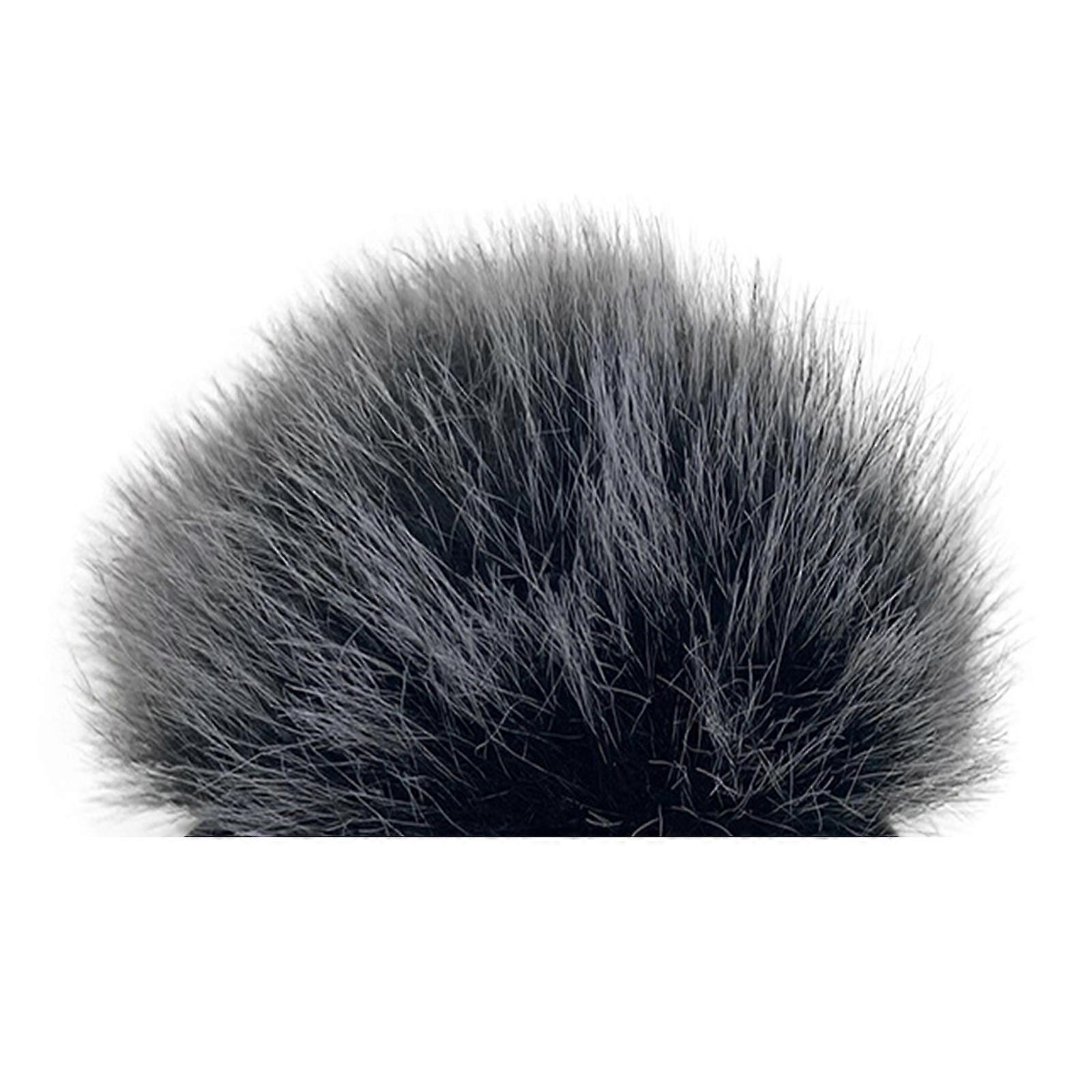 Artificial Furs Windscreen Cover for RODE WIRELESS GO II Microphone Windscreen Block Wind Interference Enjoy Clear Sound black and white