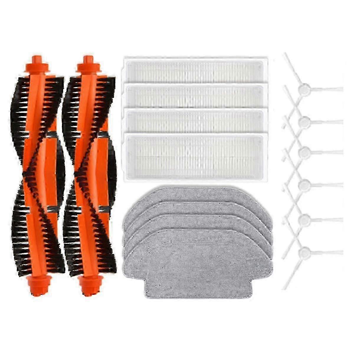 Replacement Parts for Xiaomi Robot Vacuum S10/S12/B106GL - 16Pcs Main Side Brush, Hepa Filter, Mop Cloth