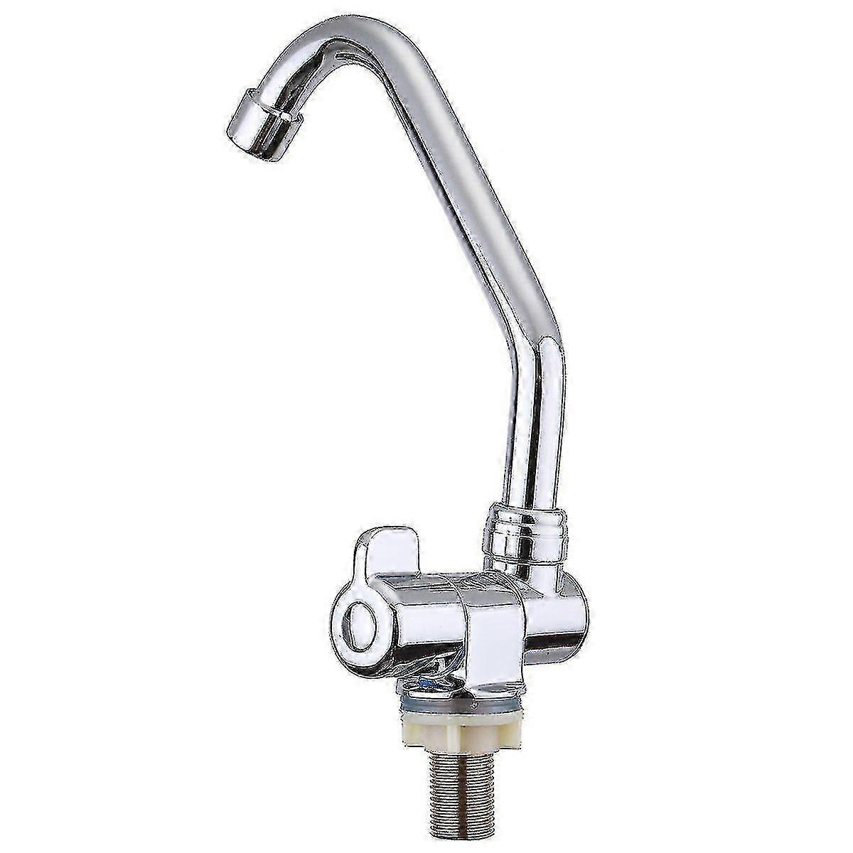 Copper Foldable Single-Handle Rotating RV Kitchen Tap for Deck/Wall Mount, Cold Water