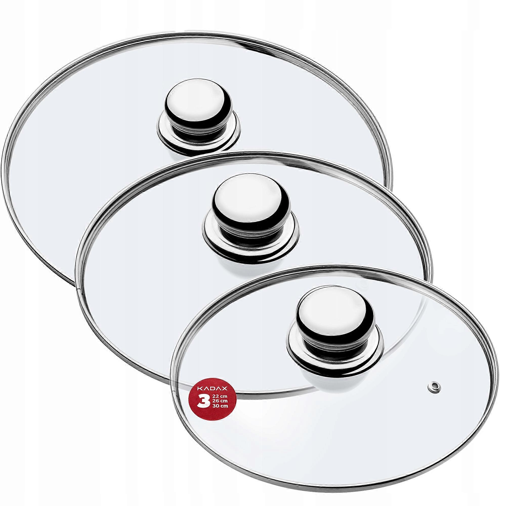 KADAX Glasdeckel Deckel Set 22/26/30cm