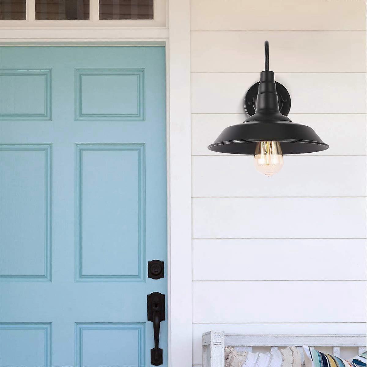 Outdoor Wall Lights, Vintage Black Gooseneck Outdoor Light Fixture