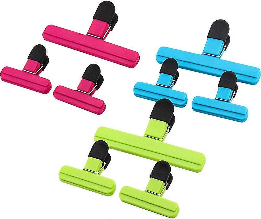 Assorted Bag Clips for Refrigerator Food Storage, Non-Slip Grips & Ribbed Teeth Ensure Secure Hold, Space Saving and Versatile Use for Kitchen, Home