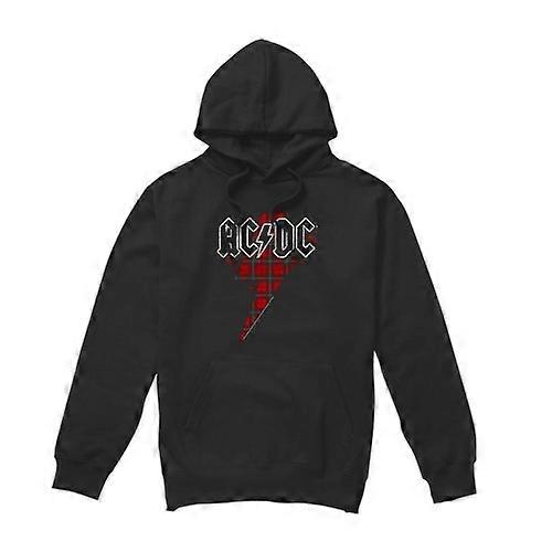 AC/DC Mens Plaid Bolt Hoodie