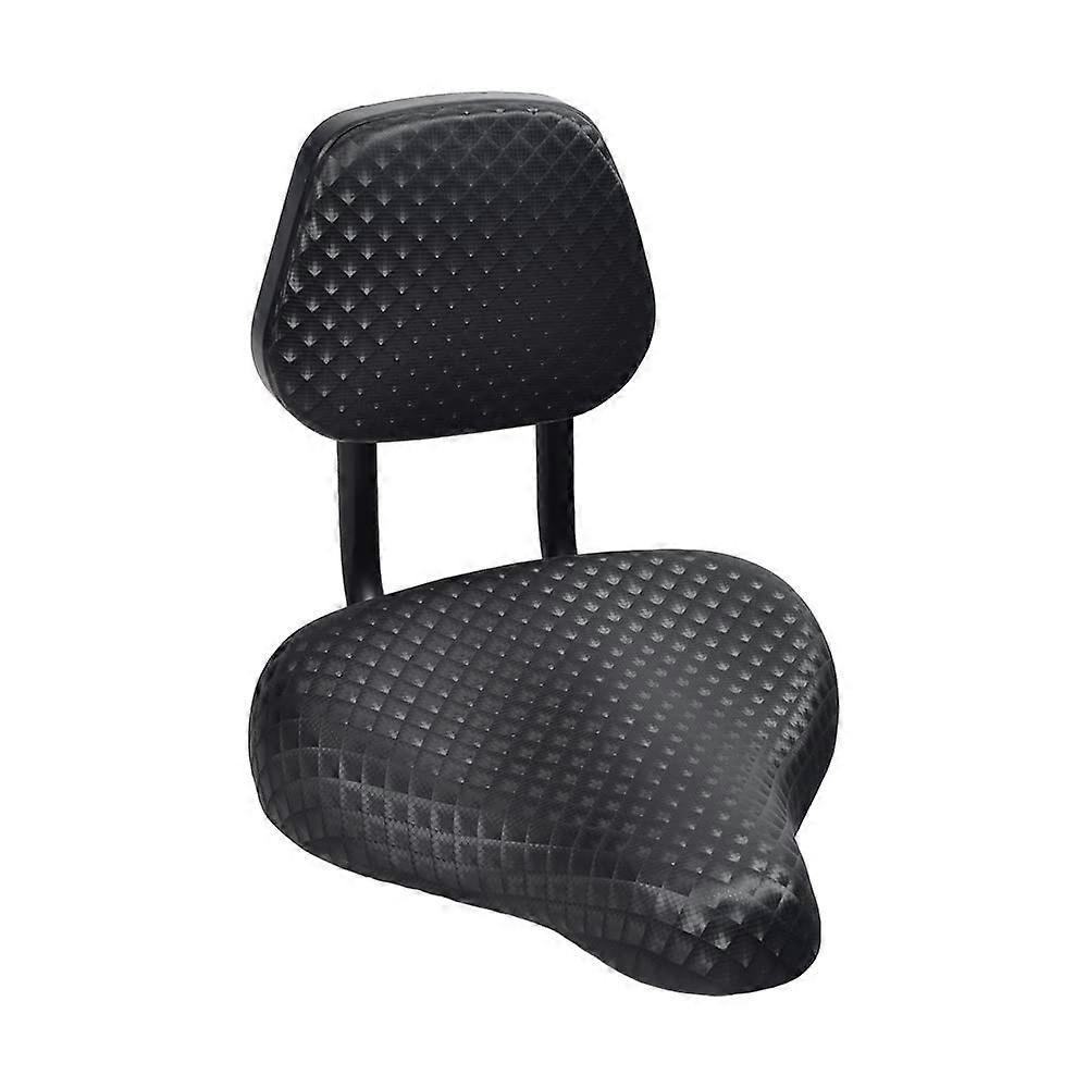 Bike Saddle Seat with Backrest - Wide Soft Comfort Replacement with Padded Cushion Back