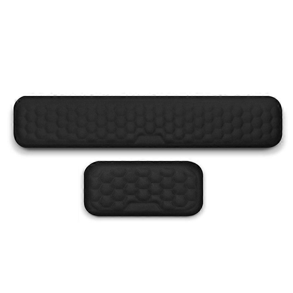 Keyboard and Mouse Wrist Rest Wrist Rest Ergonomic Memory Foam Wrist Rest Set for Office and Gaming - Black.