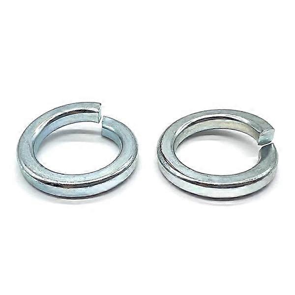 M16 12-Class High Collar Split Lock Washers 500 Pieces Zinc Clear Finish for Mechanical Applications