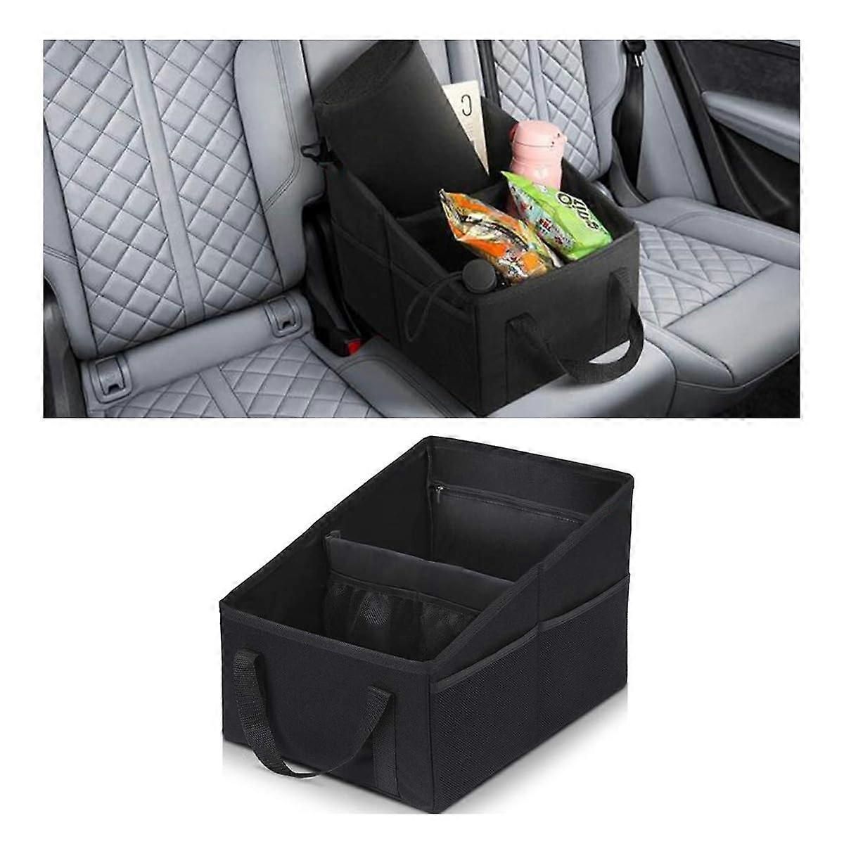 Car Seat Organizer, Foldable 4-Cup Belt Storage, Front And Rear Seat Console Organizer, Universal Fit
