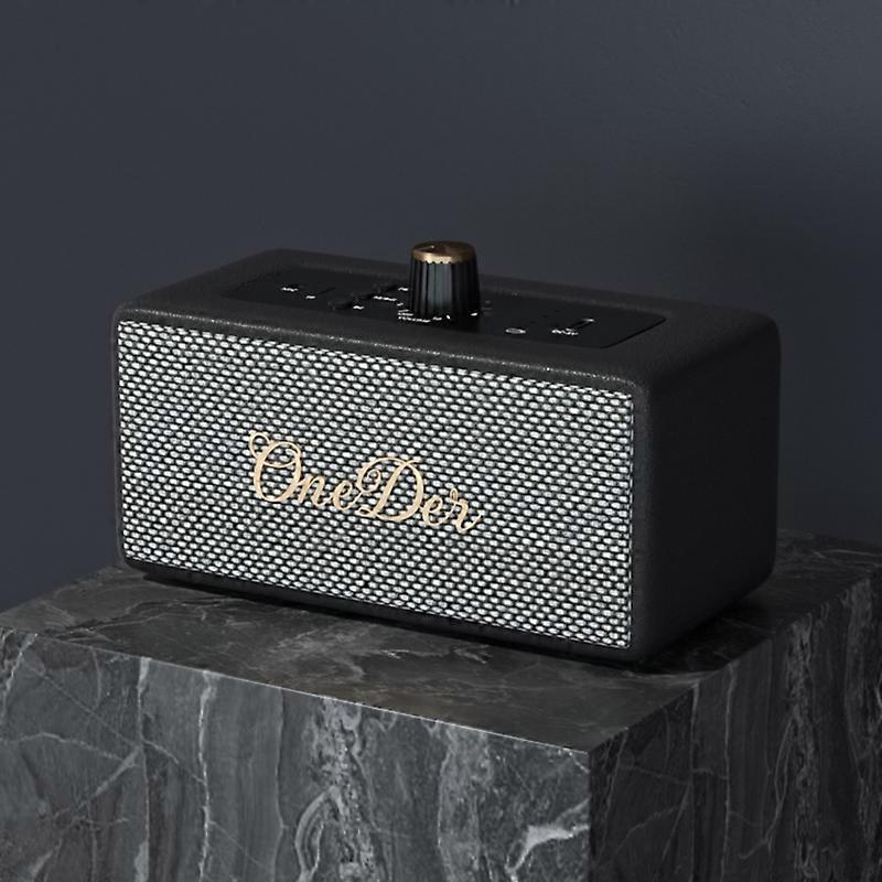 Oneder D3 Retro Leather Casing 30W Dual Units Wireless Bluetooth Speaker