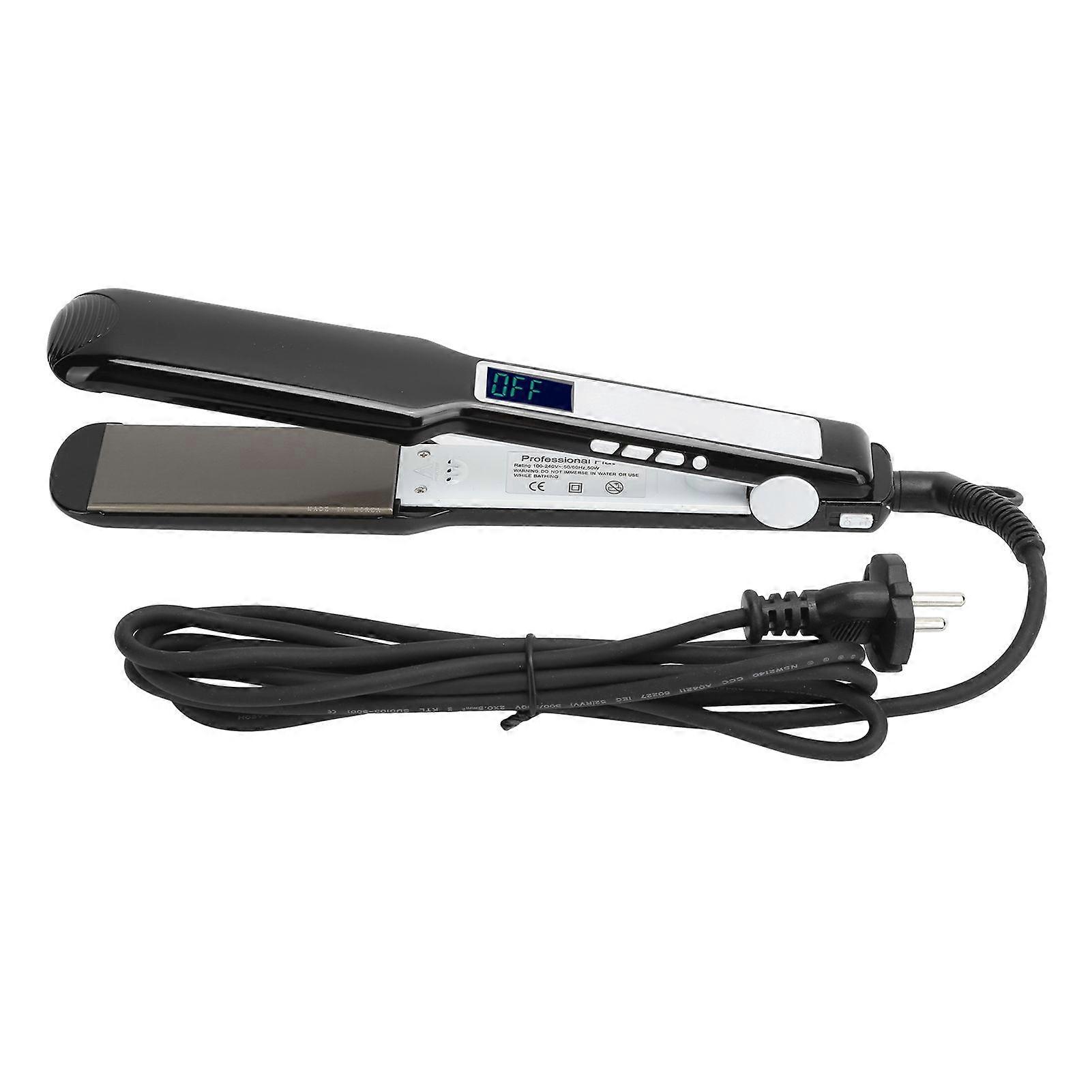 LCD Hair Straightener Wet Dry Dual Use Adjustable Temperature Iron