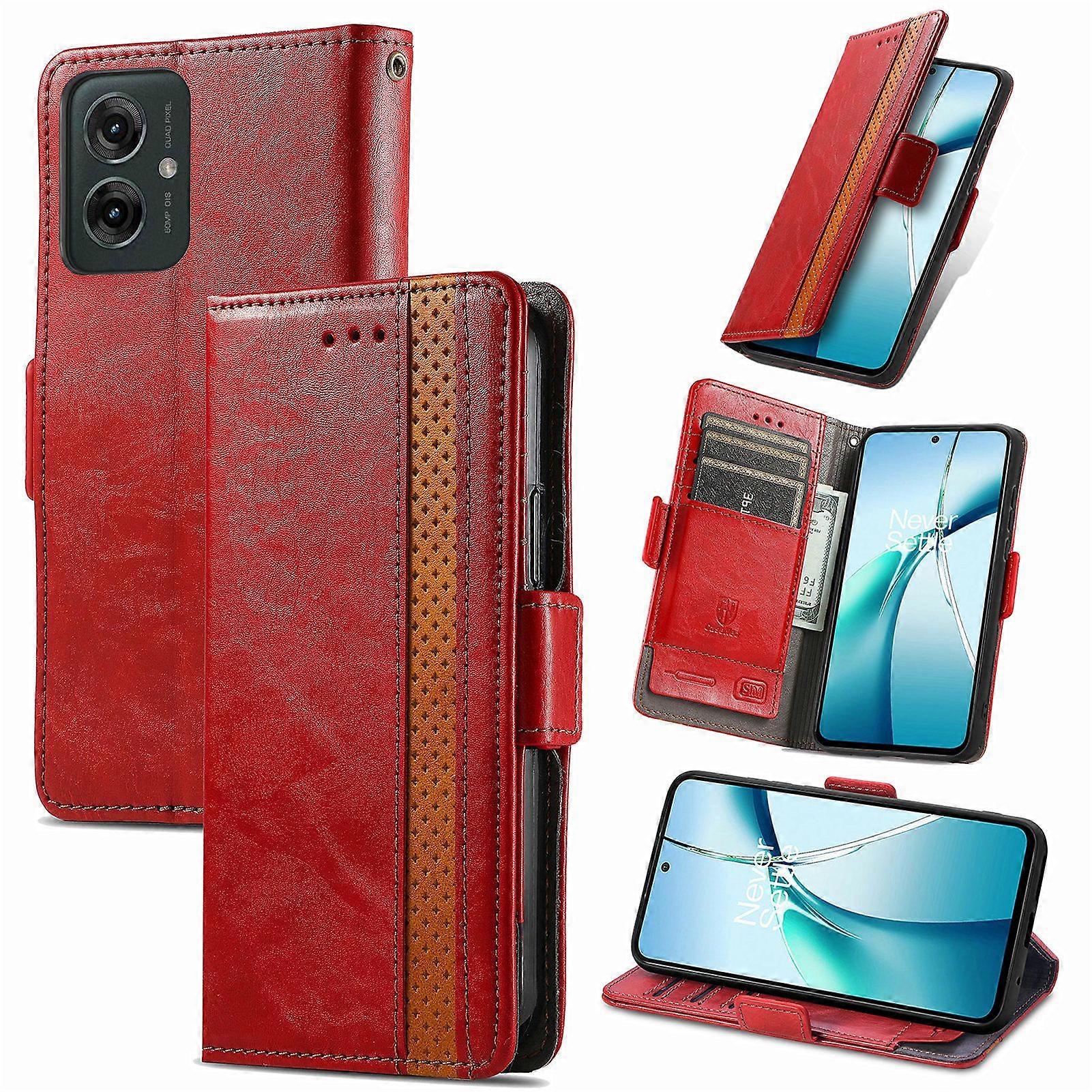 Compatible With Motorola Moto G55 5G Wallet Case, PU Leather Flip Case with Card Holders RFID Blocking Kickstand Phone Cover