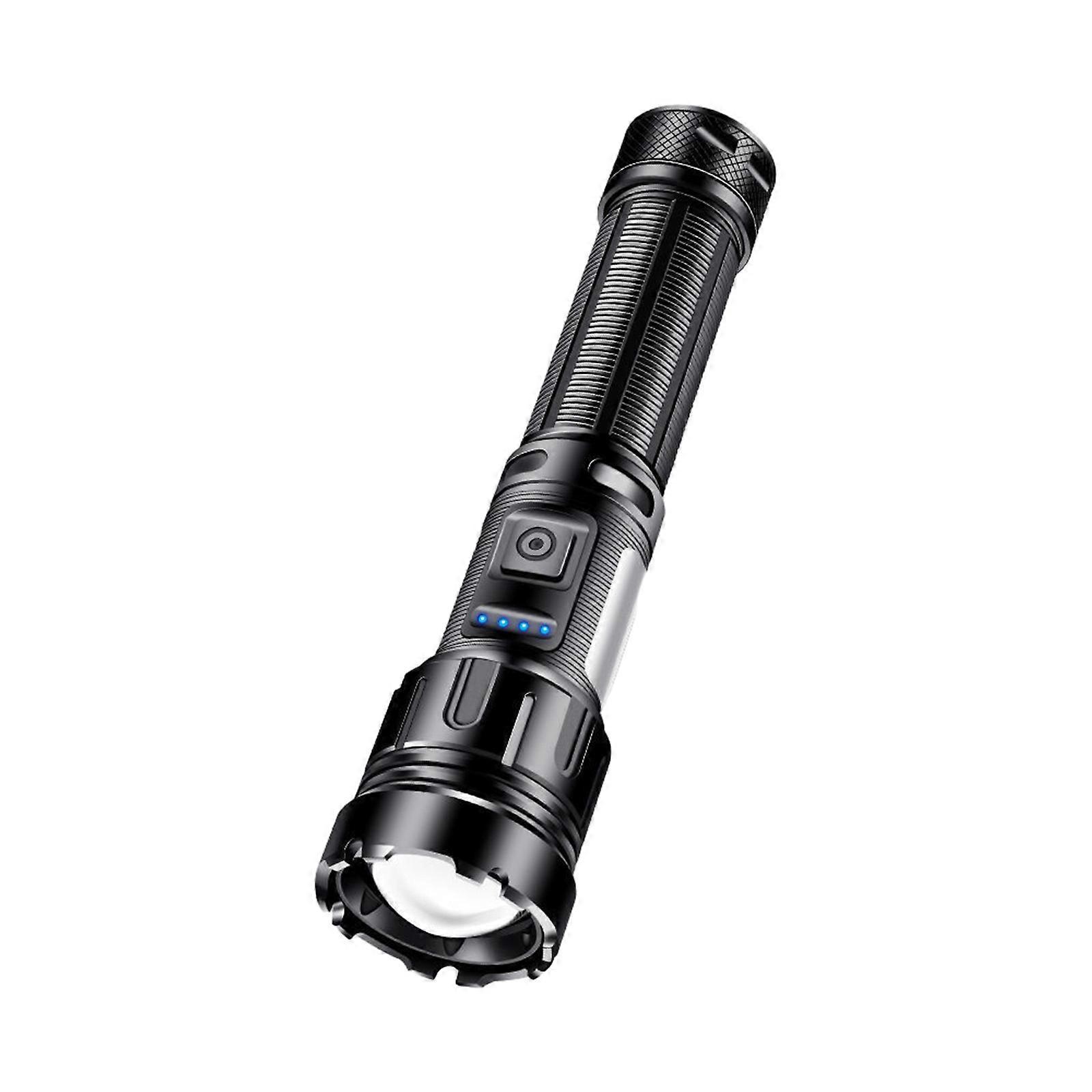 Flashlight Torch Light Source Lamp LED Power Display Aluminium Alloy IPX Water Tightness Mechanical Telescopic Portable Power Source Night Fishing