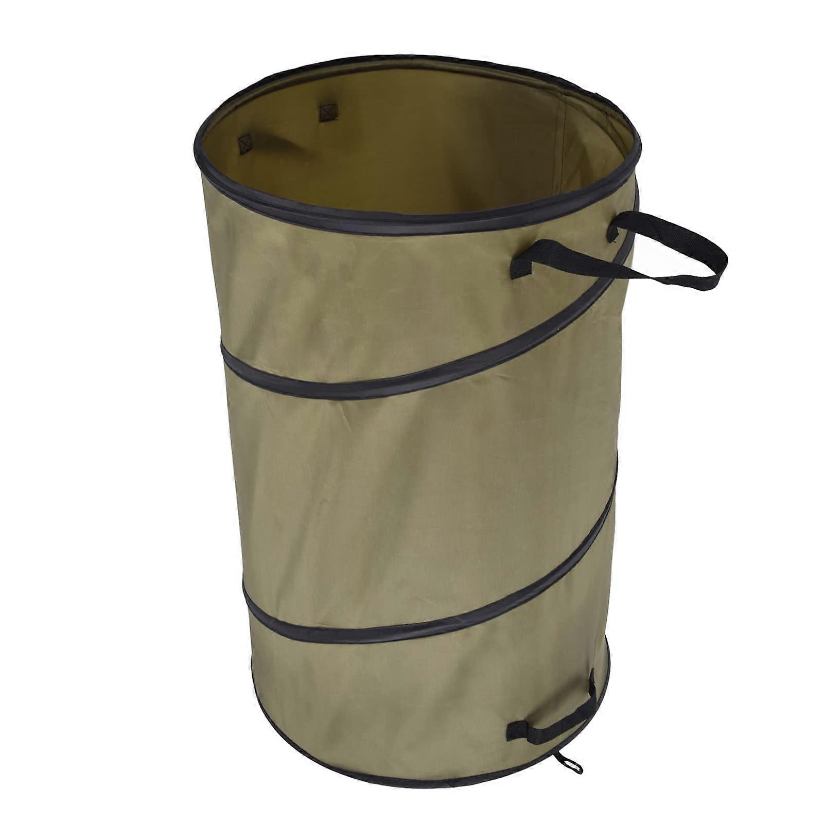 113L Collapsible Trash Can 30 Gallon Recycling Large Leaf Garbage Bag with 4 Handles