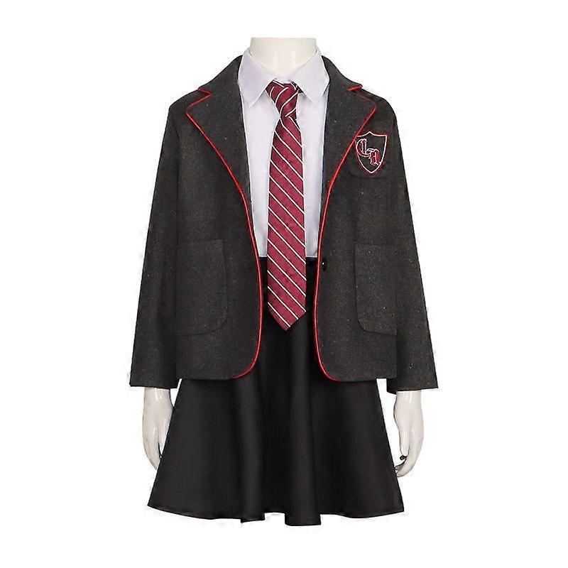 マチルダコスチュームスクールユニフォームセットコスチュームセットコスプレセットブレザー、シャツ、スカート、ネクタイ、コスプレやイベント用のフルアクセサリー付き