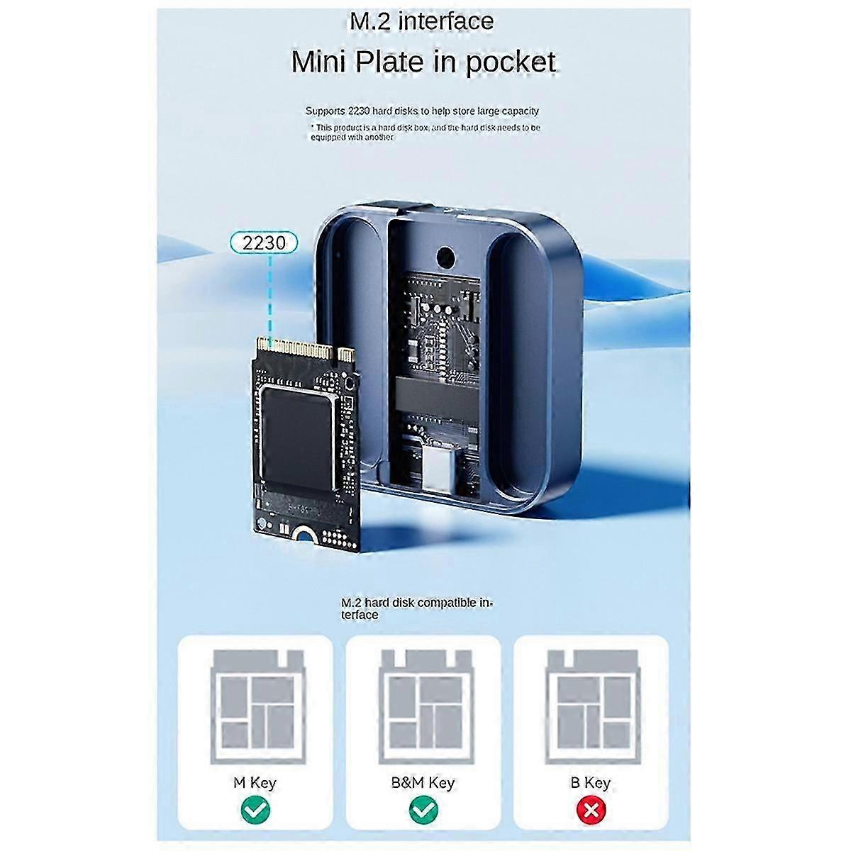 M.2 2230 NVMe SSD skříň 10Gbps magnetické M.2 SSD pouzdro externí SSD pro notebook 15 Pro