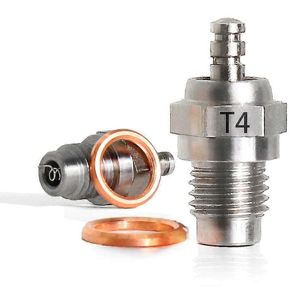 Hot T4 Spark Glow Plug RC Cars Parts Vehicles Models Simulation Four Stroke Methanol Nitro Engine RS
